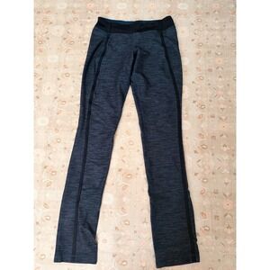 Lululemon Space Dye Heathered Yoga Pants Blue Black Straight‎ Leg Size 8
